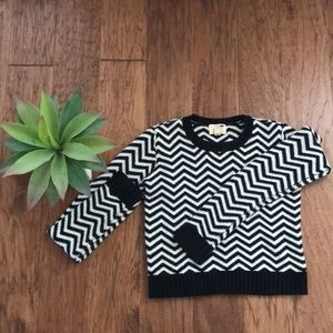 LA HEARTS CHEVRON CROP SWEATER